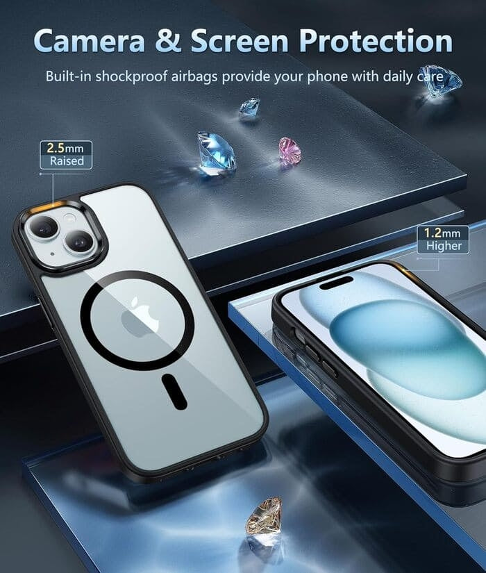 Transparent Hybrid MagSafe Case for iPhone 14 Plus / 15 Plus Transparent Hybrid MagSafe Case for iPhone 14 Plus / 15 Plus